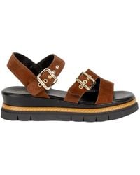 Luca Grossi - Buckle-Fastening Suede Sandals - Lyst