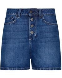 Liu Jo - Buttoned Cotton Shorts - Lyst