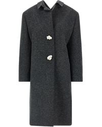 Prada - Shetland Virgin-Wool Coat - Lyst
