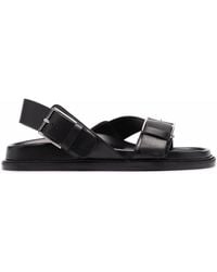 SCAROSSO - Hailey Leather Sandals - Lyst