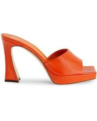 Giuseppe Zanotti - Solhene 100Mm Leather Platform Sandals - Lyst