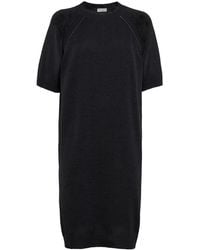 Brunello Cucinelli - Cotton Midi Dress - Lyst
