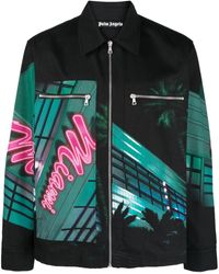 Palm Angels - Miami-print Cotton Jacket - Lyst