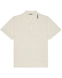 Malbon Golf - Resort Crochet-Knit Polo Shirt - Lyst