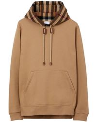 Burberry - Check Hoodie - Lyst