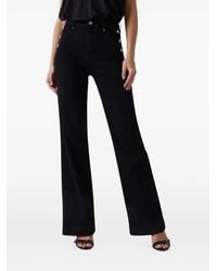 Guess - New Faye Button-Embellished Flared Jeans - Lyst