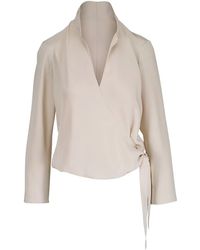 Peter Cohen - Tie Wrap Silk Blouse - Lyst