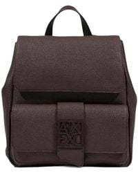 ARMANI EXCHANGE - Sac À Dos Grainé À Plaque Logo - Lyst