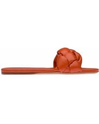 Miu Miu - Woven-strap Leather Sandals - Lyst