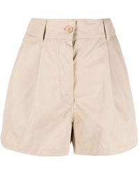 Aspesi - Cotton High-waisted Shorts - Lyst