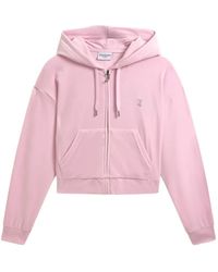 Juicy Couture - Diamanté-Logo Cropped Hoodie - Lyst