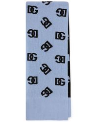 Dolce & Gabbana - Dna Intarsia-Knit Logo Scarf - Lyst