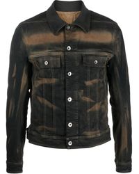 Rick Owens - Bleached-denim Shirt Jacket - Lyst