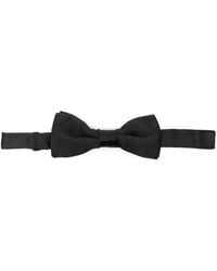 Eleventy Silk Bow Tie - Black