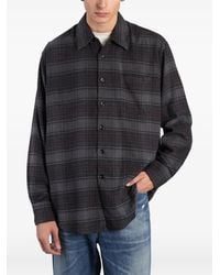 Our Legacy - Above Shirt Faded Nocturne Check Flannel - Lyst