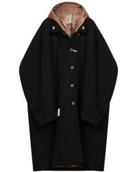 Maison Mihara Yasuhiro - Hooded Balmacaan Coat - Lyst