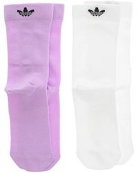 adidas - Logo-Embroidered Socks (Set Of Two) - Lyst
