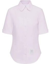 Thom Browne - Camicia Con Colletto Rotondo - Lyst