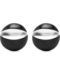 Monies - Sirone Foil-Detail Circular Earrings - Lyst