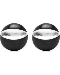 Monies - Sirone Foil-Detail Circular Earrings - Lyst