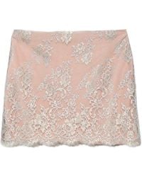 Valentino Garavani - Minijupe À Superposition En Dentelle Et Bords Festonnés - Lyst