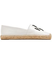 Tory Burch - Double T Leather Espadrilles - Lyst