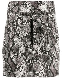 The Attico - Falda corta con estampado de piel de serpiente - Lyst