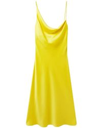 Stella McCartney - Cowl Neck Slip Satin Dress - Lyst
