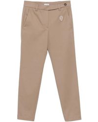 Brunello Cucinelli - Cotton Trousers - Lyst