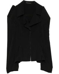 Yohji Yamamoto - Crepe De Chine O Shoulder Jacket - Lyst