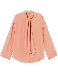 Twinset - Neck-Tie Crepe Shirt - Lyst