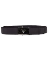 Prada - Logo-Plaque Buckle Belt - Lyst