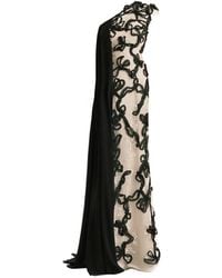 Gemy Maalouf - One-Shoulder 3D Embroidered Dress - Lyst