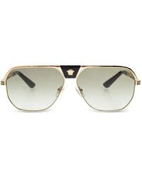 Versace - Greca-Detail Pilot-Frame Sunglasses - Lyst