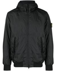 Stone Island - Compass-Patch Hooded Jacket - Lyst