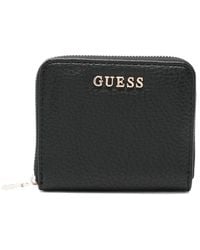 Guess - Logo-Plaque Zipped Wallet - Lyst