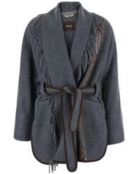 Bazar Deluxe - Fringed Belted Cardigan - Lyst