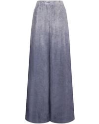 Alberta Ferretti - Silk Palazzo Pants - Lyst
