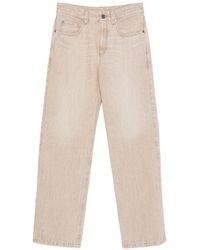 Brunello Cucinelli - Washed Cotton Jeans - Lyst