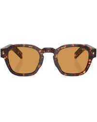 Prada - Tortoiseshell-effect Round-frame Sunglasses - Lyst