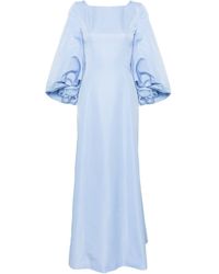 Huishan Zhang - Bishop-sleeve Faille Gown - Women's - Silk/polyester - Lyst