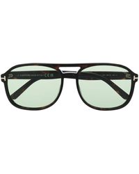Tom Ford - Tortoiseshell-effect Round-frame Sunglasses - Lyst