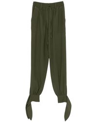 N°21 - Drawstring Tie-Cuff Trousers - Lyst