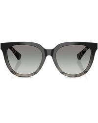 Burberry - Lunettes De Soleil À Monture Ronde - Lyst