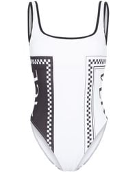 Versace Badpak Met Logoprint - Wit