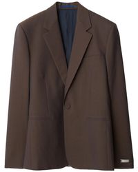 Burberry - Single-Breasted Wool Blazer - Lyst
