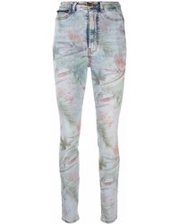 Philipp Plein - Floral-print Skinny Jeans - Lyst