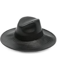 Borsalino - Leather Fedora Hat - Lyst