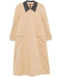 Carven - Contrasting-Collar Storm-Flap Coat - Lyst