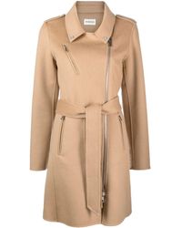 P.A.R.O.S.H. - Belted Felted Wool Trench Coat - Lyst